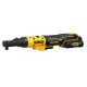 DEWALT. RATCHET 12V DCF500L2G WITH 1/4" 3/8" 1/2" HEX 1/4" 2x3.0AH ADAPTERS