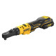 DEWALT. RATCHET 12V DCF500L2G WITH 1/4" 3/8" 1/2" HEX 1/4" 2x3.0AH ADAPTERS
