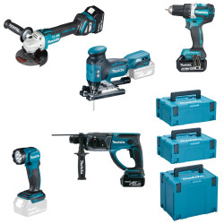 Combo Set 18V DDF484+DGA513+DHR202+DJV181+DML802