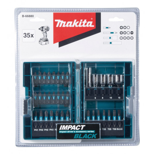 Bitų rinkinys IMPACT BLACK 35 vnt. B-66880 MAKITA