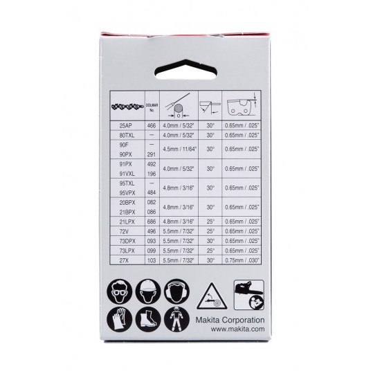 MAKITA SAW CHAIN 80TXL 25cm 1.1mm 0.325"