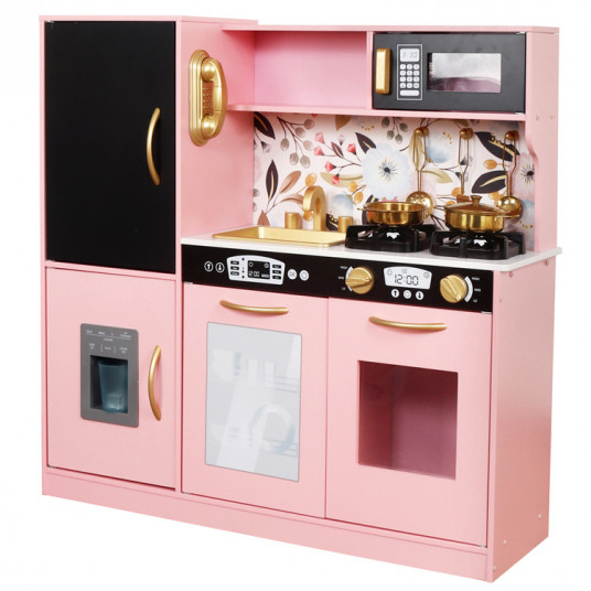 Large wooden kitchen for children retro fridge oven ice maker ZA5268
