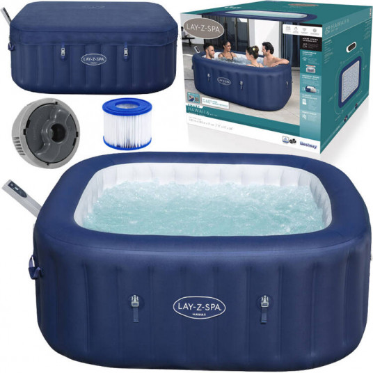 Masažinis baseinas Bestway Lay-Z-Spa HAWAII hydromassage built-in pump WiFi app 6001H