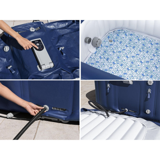 Masažinis baseinas Bestway Lay-Z-Spa HAWAII hydromassage built-in pump WiFi app 6001H