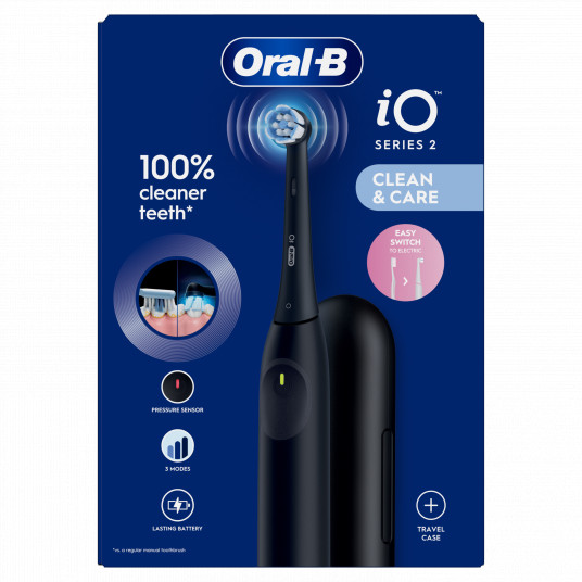 Elektrinis Dantų Šepetėlis Oral-B iO2 Night Black + Kelioninis Dėklas