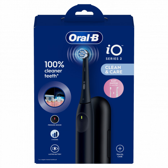 Elektrinis Dantų Šepetėlis Oral-B iO2 Night Black + Kelioninis Dėklas