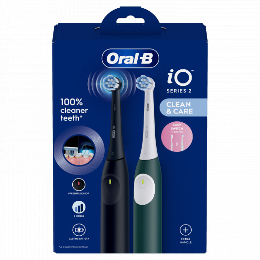 Elektrinis Dantų Šepetėlis Oral-B iO2 DUO, juodas ir žalias
