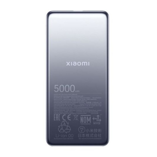Išorinė baterija Xiaomi Power Bank Ultra Slim 5000 mAh 20W Fast Charge