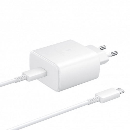 Kelioninis įkroviklis Samsung PD 45W sieninis įkroviklis Baltas