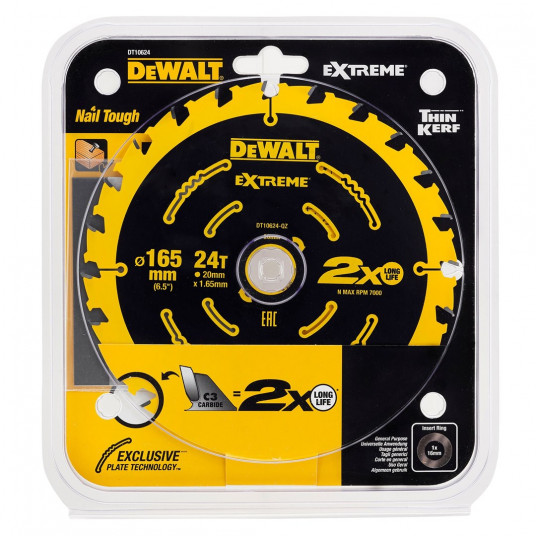 DeWALT DT10624-QZ diskinio pjūklo ašmenys 1 vnt