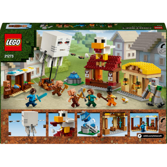 LEGO® 21273 Minecraft® Gastas balionas ir kaimo užpuolimas