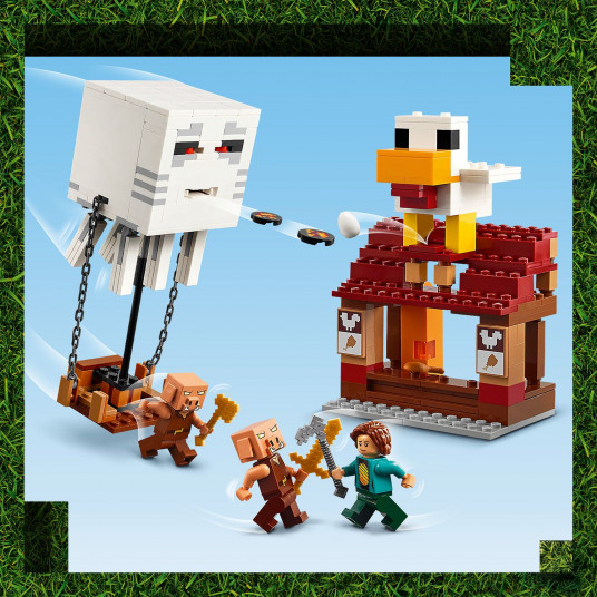 LEGO® 21273 Minecraft® Gastas balionas ir kaimo užpuolimas