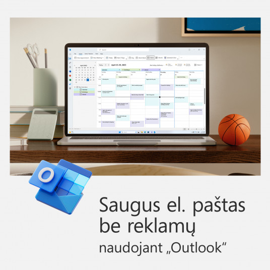 Programinė įranga Microsoft 365 Personal, Elektroninė versija, ESD, 1 PC/Mac user(s), Subscription, License term 1 year(s), All Languages, Premium Office Apps, 1 TB OneDrive cloud storage, QQ2-00012 