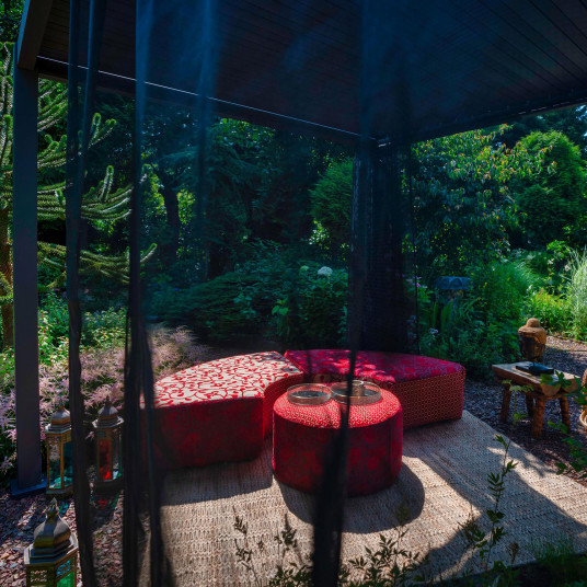 Šoninės užuolaidos pavėsinei MIRADOR 3x4m, textilene