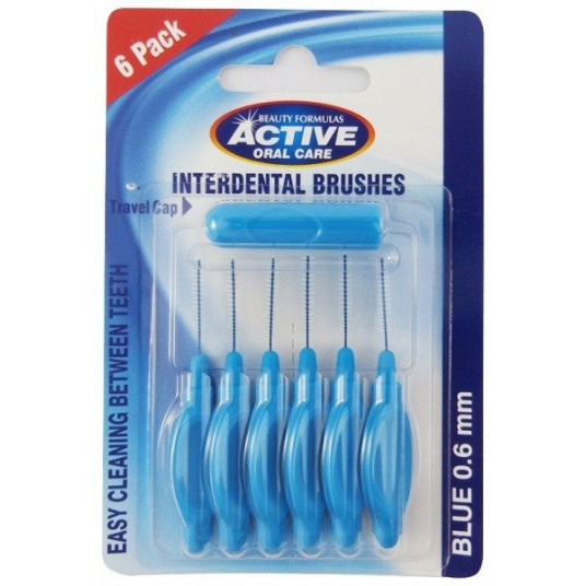 Tarpdančių šepetėliai active oral Care Interdental Brushes, 0,60mm, 6vnt.