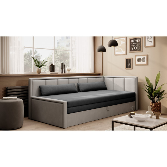 Sofa - lova Fulgeo su patalynės dėže pilka, Poco 4, Poco 3