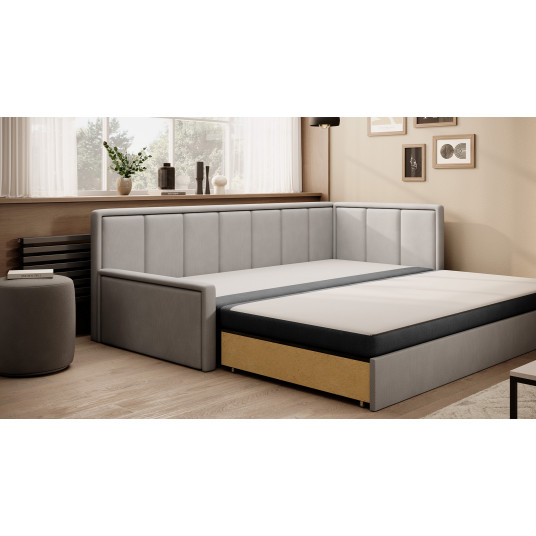 Sofa - lova Fulgeo su patalynės dėže pilka, Poco 4, Poco 3