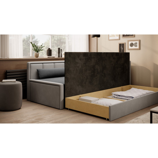 Sofa - lova Fulgeo su patalynės dėže pilka, Poco 4, Poco 3