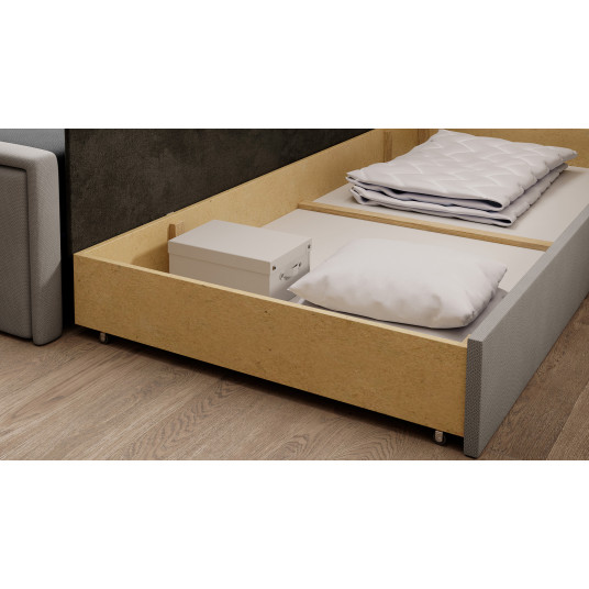 Sofa - lova Fulgeo su patalynės dėže pilka, Poco 4, Poco 3