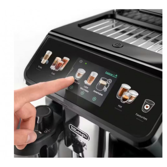Delonghi Coffee Maker | ECAM450.55.G Eletta Explore | Pump pressure 19 bar | Built-in milk frother | Automatic | 1450 W | Grey