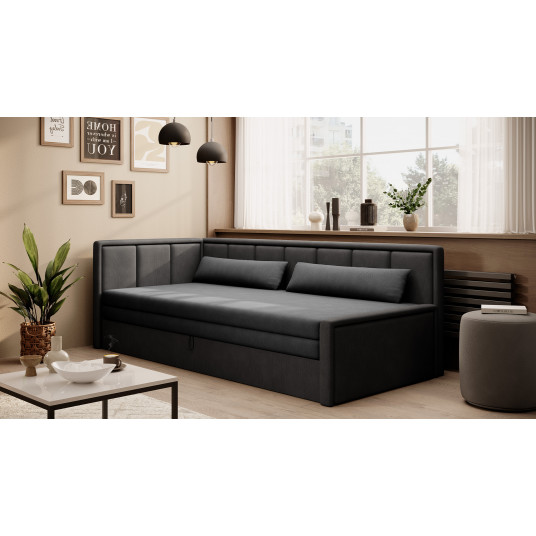 Sofa - lova Fulgeo su patalynės dėže pilka, Poco 4, Poco 10