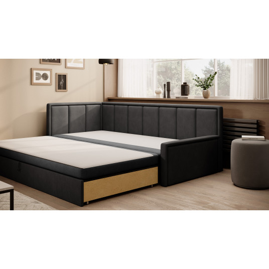Sofa - lova Fulgeo su patalynės dėže pilka, Poco 4, Poco 10
