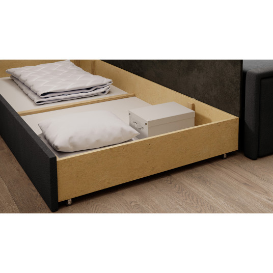 Sofa - lova Fulgeo su patalynės dėže pilka, Poco 4, Poco 10
