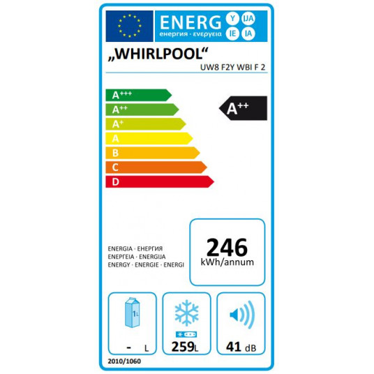 Šaldiklis Whirlpool UW8 F2Y WBI F 2