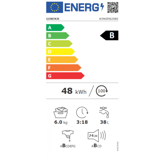 Skalbimo mašina GORENJE W3NGPI62SBS