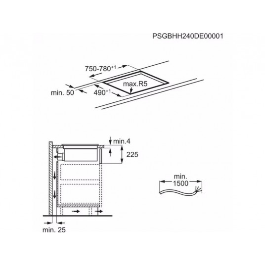 Indukcinė kaitlentė su integruotu gartraukiu AEG SaphirMatt® TH84CC23CZ SaphirMatt