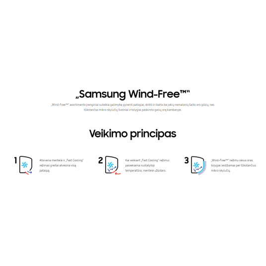 SAMSUNG BEVĖJĖS Windfree™ S2 vienkryptės kasetės tipo 3.5/4.0 kW šilumos siurblio oras oras komplektas