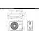 SAMSUNG SIENINIS BEVĖJIS Windfree™ Avant Black S2, 2.5/3.2 kW oro kondicionieriaus komplektas AR70F09C1ABNEU + AR70F09C1AWXEU + AR-CH01E