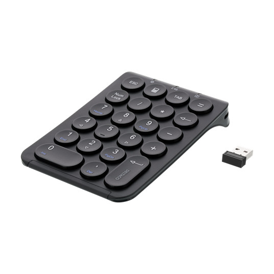 Bevielė skaičių klaviatūra DELTACO 2.4GHz RF, juoda / TB-125