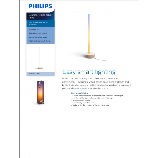 Philips Hue Signe Gradient table white+oak