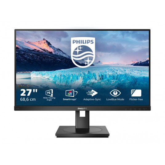 "Philips 272S1M/00" | 27 " | IPS | 16:9 | 75 Hz | 4 ms | 1920 x 1080 taškų | 300 cd/m²
