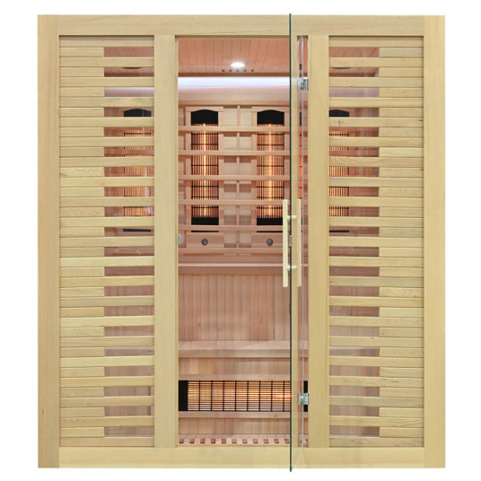 Infraraudonųjų Spindulių Sauna AMO-RL4S XL Su Druskos Akmeniu 180x160x200cm Keturvietė