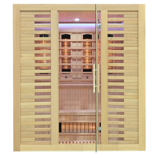 Infraraudonųjų Spindulių Sauna AMO-RL4S XL Su Druskos Akmeniu 180x160x200cm Keturvietė