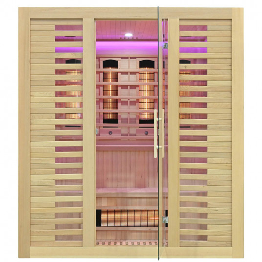 Infraraudonųjų Spindulių Sauna AMO-RL4S XL Su Druskos Akmeniu 180x160x200cm Keturvietė