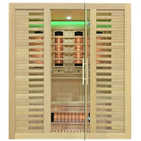 Infraraudonųjų Spindulių Sauna AMO-RL4S XL Su Druskos Akmeniu 180x160x200cm Keturvietė