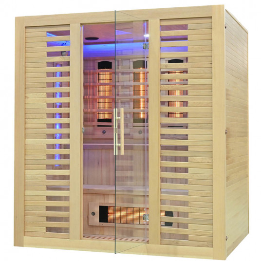 Infraraudonųjų Spindulių Sauna AMO-RL4S XL Su Druskos Akmeniu 180x160x200cm Keturvietė