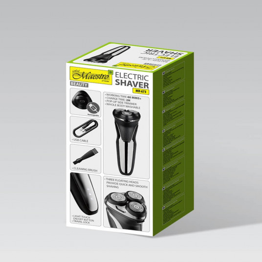 MAESTRO MR-673 USB elektrinis skustuvas