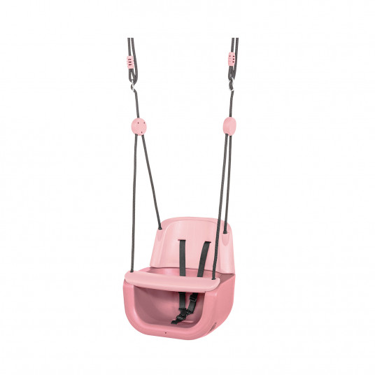 Ergonominės vaikiškos sūpynės 3in1, pastelinė rožinė