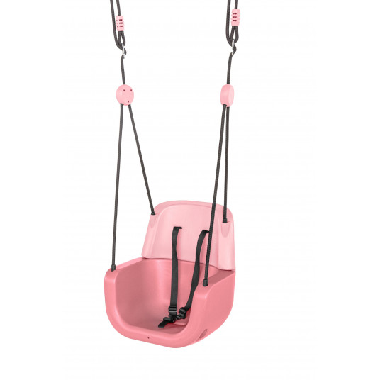 Ergonominės vaikiškos sūpynės 3in1, pastelinė rožinė