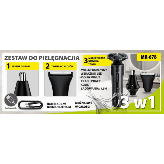 MAESTRO MR-678 3-in-1 USB skutimosi rinkinys