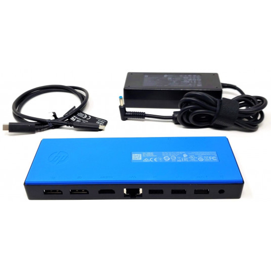 HP Elite USB-C Dock G4| 1 × USB 3.0|1 × USB-C| 3,5 mm Audio Jack|1 × Gigabit Ethernet|1 × HDMI 2.0|1 × DisplayPort|2 × Powered USB 3.0|1 × USB 2.0| Aunaujintas/Renew
