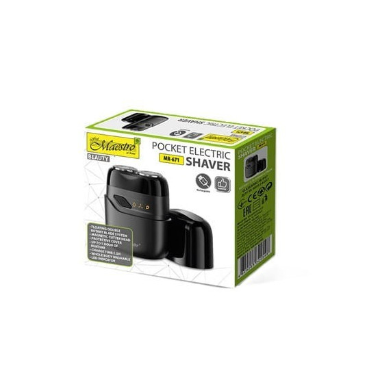 Elektrinis kelioninis skustuvas USB MAESTRO MR-671
