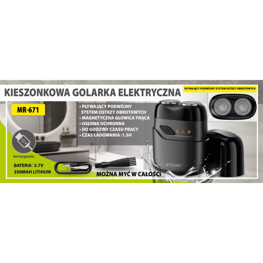 Elektrinis kelioninis skustuvas USB MAESTRO MR-671