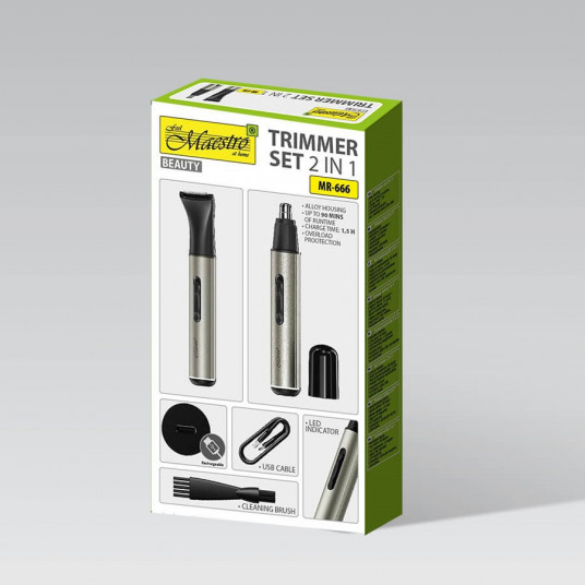 MAESTRO MR-666 2-in-1 USB trimerių rinkinys