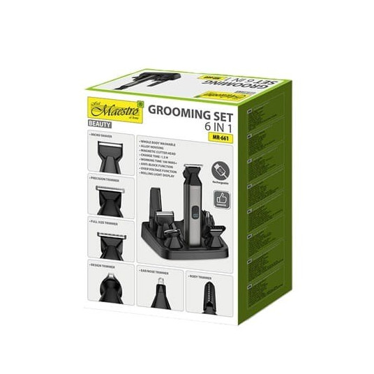 Plaukų kirpimo rinkinys 6in1 USB MAESTRO MR-661
