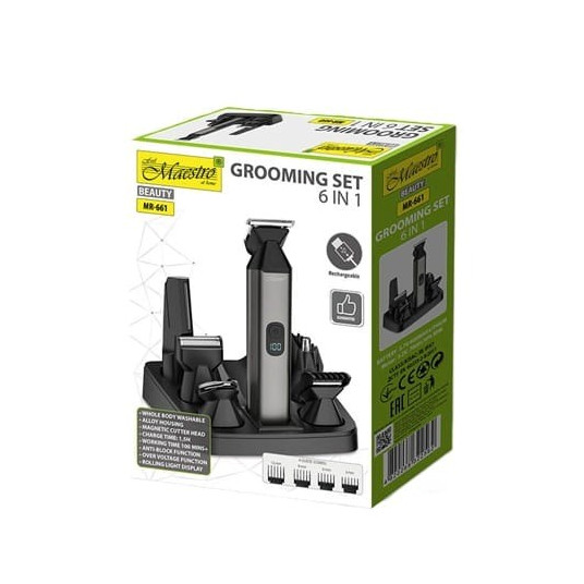 Plaukų kirpimo rinkinys 6in1 USB MAESTRO MR-661